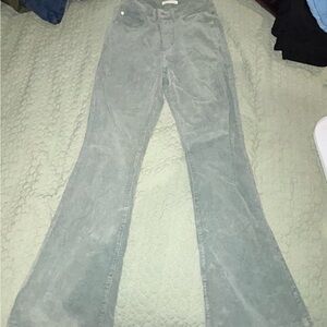Lucky Sage Green Flared Corduroy Pants